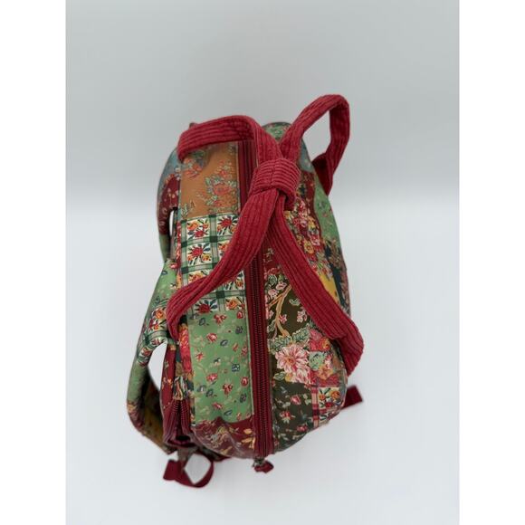 Polo Ralph Lauren Floral Patchwork Backpack Red Green Preppy Collegiate Cottage main image 12